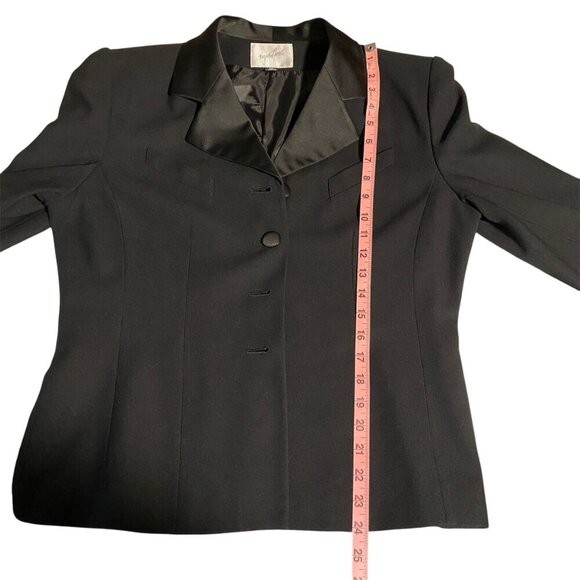 VINTAGE Jacqueline Ferrar 2 Piece Black Pencil Skirt Suit ~Style 40312 Size 10/6 - Picture 5 of 16